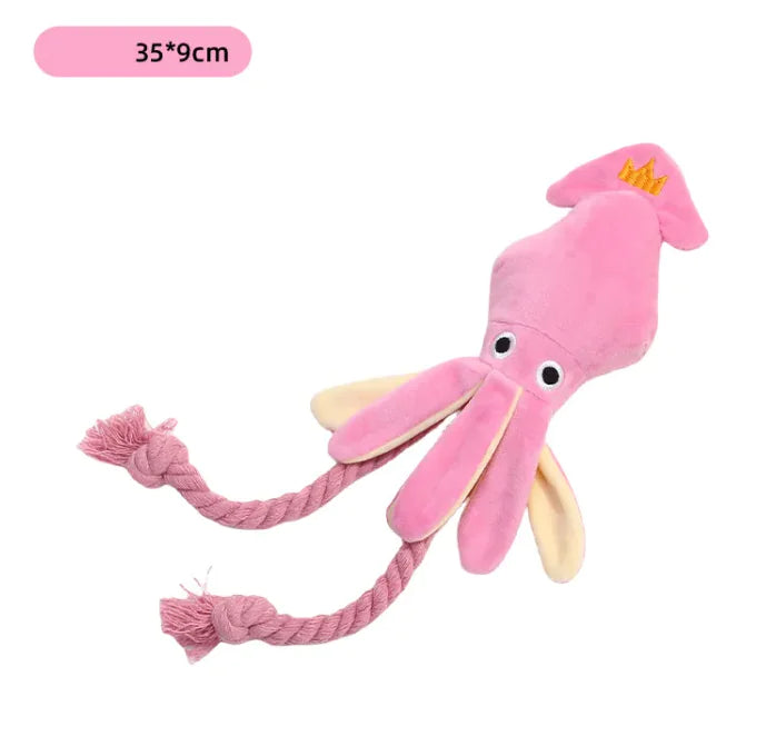 Squid Plush Dog & Cat Chew Toy