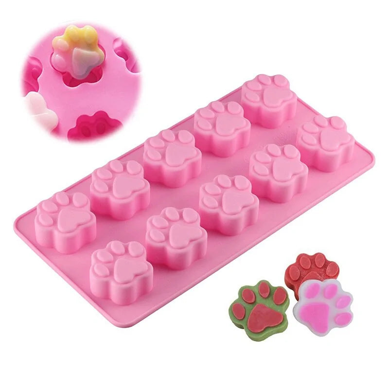 Puppy Dog Paw and Bone Ice Trays Treat Molds