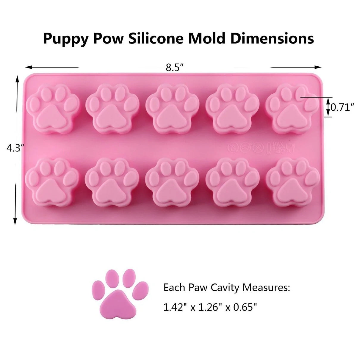 Puppy Dog Paw and Bone Ice Trays Treat Molds