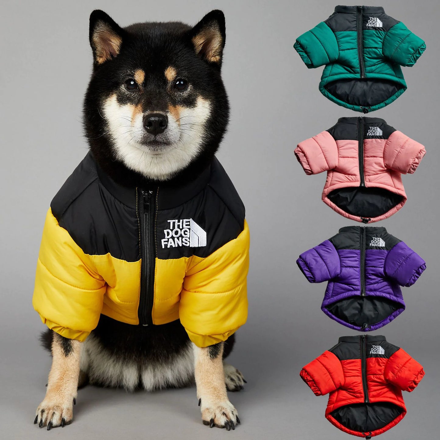 Fashion Warm Raincoat Dog Pet Padded Jacket