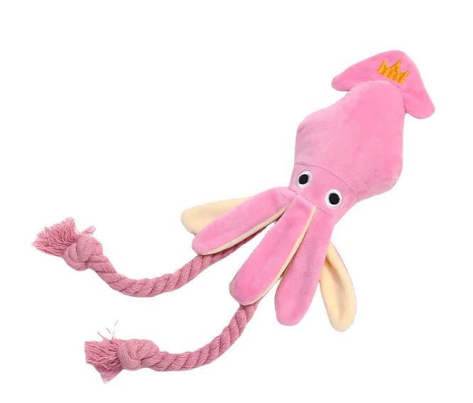 Squid Plush Dog & Cat Chew Toy