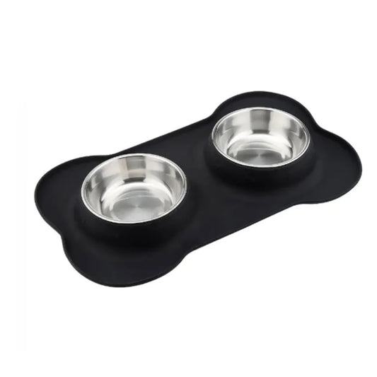 Bone-Shaped Silicone Pet Bowl Mat