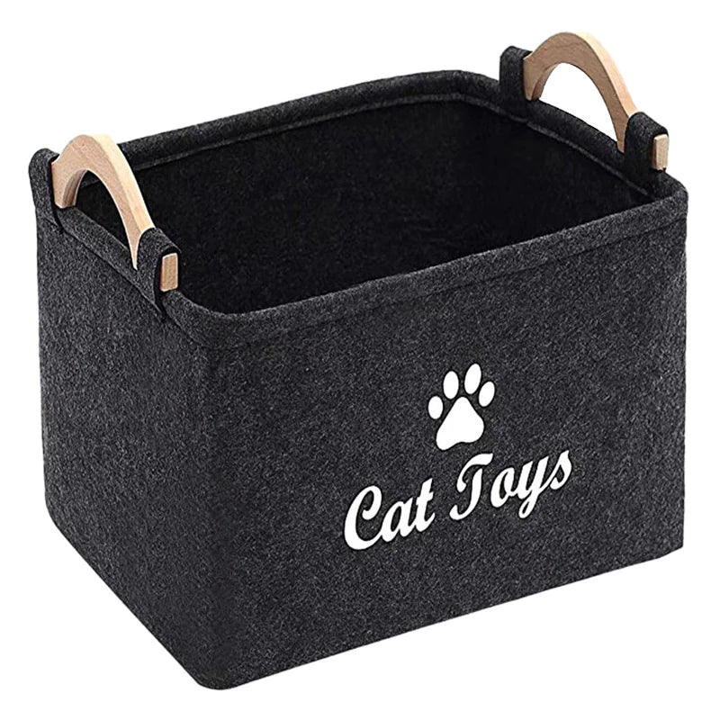 Felt Pet Toy Storage Basket – Durable & Stylish Organizer for Pet Supplies